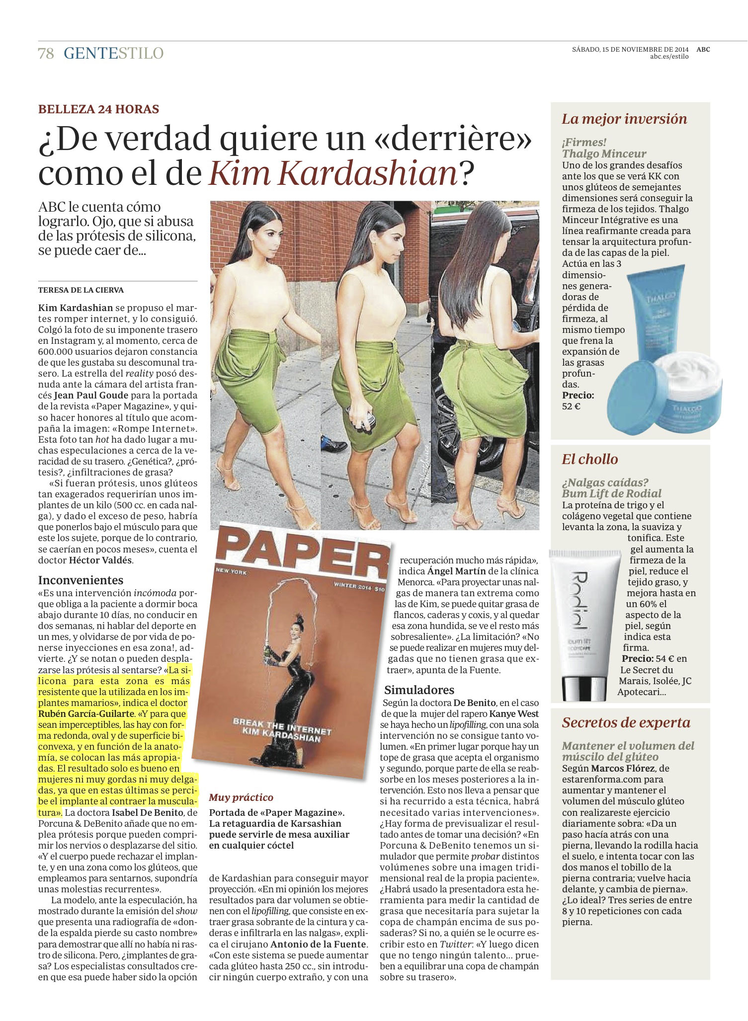 aumento de gluteos, silicona y cómo conseguir el trasero de kim kardashian
