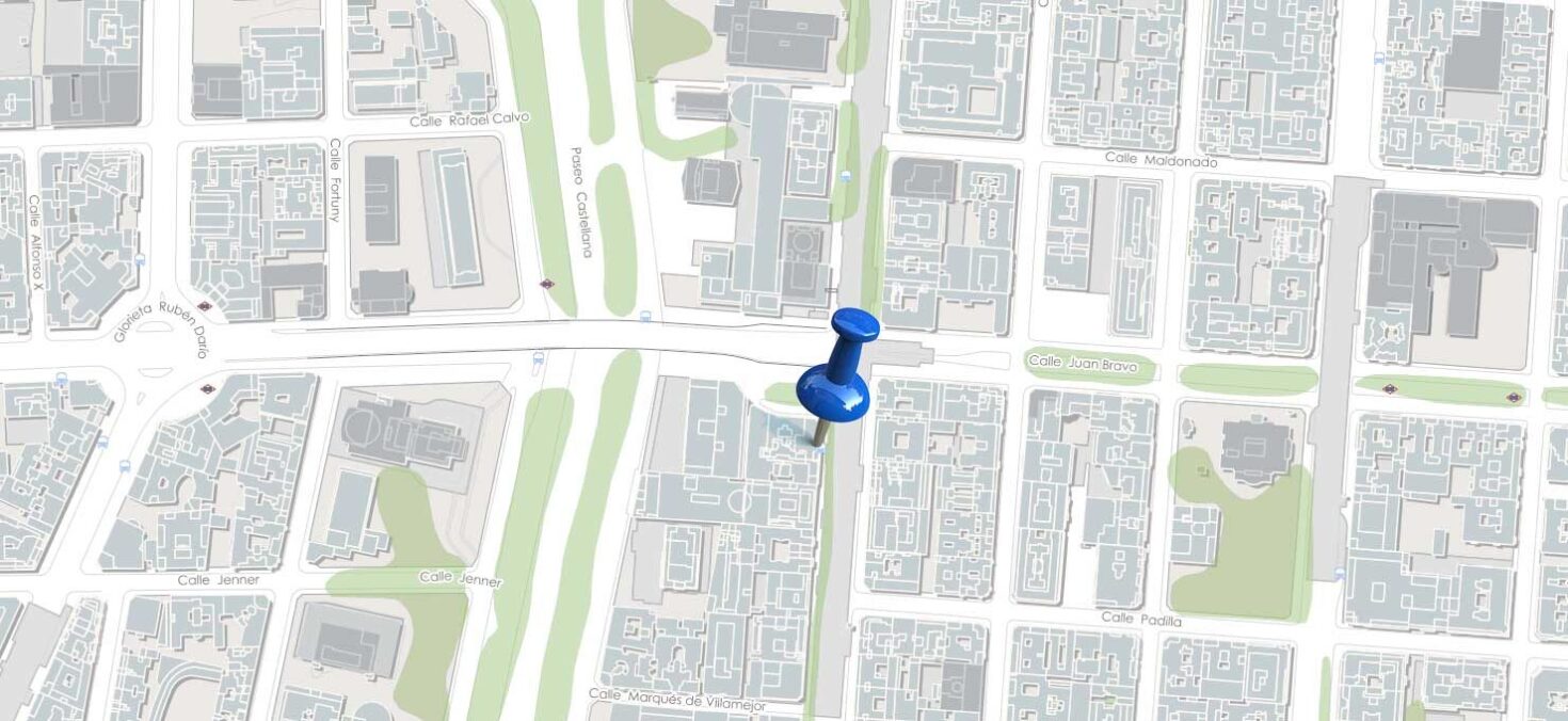 Mapa ubicación Clínica Guilarte. Como encontrar la Clínica del Dr. Guilarte en Madrid